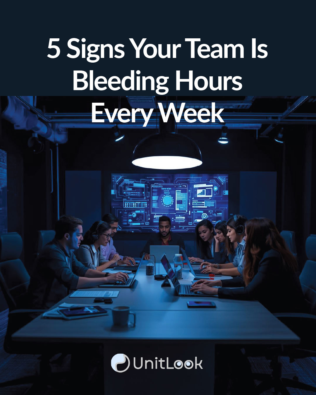 5 znakova da tvoj tim gubi sate svaki tjedan — naslovni slajd